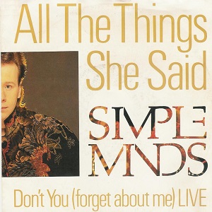 Cover `All The Things She Said` van Simple Minds