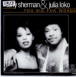 Cover `Too Big For Words` van Tony Sherman & Julia Loko