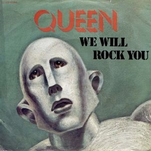 Cover `We Will Rock You` van Queen
